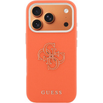 Guess Resin Logo maskica za iPhone 17 Pro - narančasta