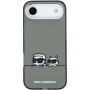 Karl Lagerfeld IML K&CH Heads Logo prozirna maskica s MagSafe za iPhone Air - sivi