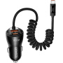 ESSAGER ES-CC29 komplet auto punjača s USB-C / USB-A priključcima i USB-C kabela - 108W - 1,2 m - crna