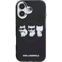 Karl Lagerfeld IML Choupette Trio Watercolor maska s MagSafe za iPhone 17 - crna