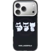Karl Lagerfeld IML Choupette Trio Watercolor maska s MagSafe za iPhone 17 Pro Max - crna