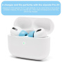 XDcase zamjenski pjenasti nastavci sa štapićem za čišćenje za AirPods Pro 1 / 2 - S/M/L - plavi