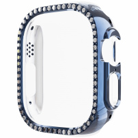 Metalik futrola sa kamenčićima za Apple Watch Ultra 49mm - tamno plavo