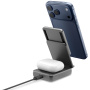 Spigen Essential 2u1 sklopivi magnetski bežični stalak za iPhone / AirPods - 25W - tamnosivi