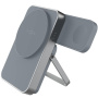 FIXED MagZen 5 bežična MagSafe powerbanka s punjenjem za Apple Watch, stalkom i USB-C priključkom - 5 000 mAh - siva