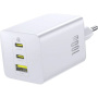 Baseus EnerFill FE11 GaN Punjač za mobitel za brzo punjenje s priključcima 2x USB-C / USB-A - 100W - bijeli