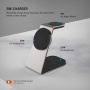 FIXED MagPowerstation Alu 3v1 magnetski bežični stalak za iPhone / Apple Watch / AirPods - 25W - sivi