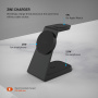 FIXED MagPowerstation Alu 3v1 magnetski bežični stalak za iPhone / Apple Watch / AirPods - 25W - crni