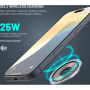 FIXED MagPowerstation Alu 3v1 magnetski bežični stalak za iPhone / Apple Watch / AirPods - 25W - crni