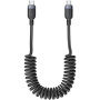 Yesido CA205 rastezljivi kabel za punjenje i podatkovni kabel - USB-C na USB-C - 1,2 m - crni