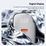 ESSAGER ES-CD64 GaN Punjač za mobitel za brzo punjenje sa zaslonom i portovima 2x USB-C / USB-A - 65W - crni