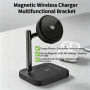 C69 Qi2 2u1 magnetski bežični stalak za iPhone / AirPods - 25W - crni