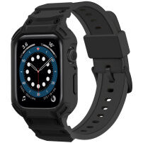 Izdržljiva Armor maska s remenom za Apple Watch 42mm (Series 10 / 11) - crna