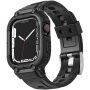 Izdržljivo Armor kućište s remenom za Apple Watch 45 mm / 44 mm / 42 mm - crna