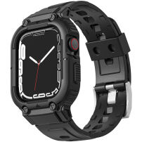 Izdržljivo Armor kućište s remenom za Apple Watch 45 mm / 44 mm / 42 mm - crna