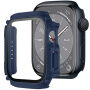 Otporna futrola Armor sa kaljenim staklom za Apple Watch 41mm - tamno plavo