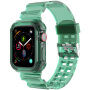 Izdržljiva maska s prozirnim remenom za Apple Watch 42mm (Series 10 / 11) - zelena