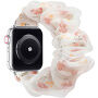 xDfind Remen/narukvica za sat u stilu gumice s cvjetnim uzorkom za Apple Watch Ultra 49mm / 46mm / 45mm / 44mm / 42mm - bijelo-ružičasti