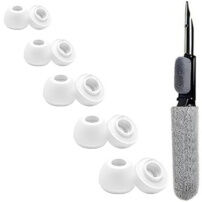 XDcase zamjenski silikonski čepići sa štapićem za čišćenje za AirPods Pro 3 - XXS/XS/S/M/L - bijeli