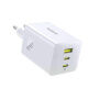 Baseus EnerFill FE11 GaN Punjač za mobitel za brzo punjenje s priključcima 2x USB-C / USB-A - 100W - bijeli