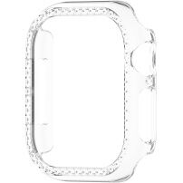 Sjajna futrola optočena kamenčićima za Apple Watch 41mm - prozirna
