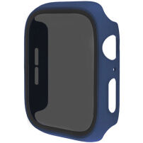 Matirana futrola s kaljenim Anti-Spy staklom za Apple Watch 40mm - tamnoplava