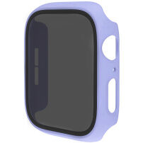 Matirana futrola s kaljenim Anti-Spy staklom za Apple Watch 44mm - ljubičasta