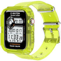 Torbica s prozirnim remenom za Apple Watch 41mm / 40mm / 38mm - neonska žuta