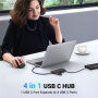 UGREEN 35584 4-u-1 hub - 4x USB-C na USB-C za MacBook - crni