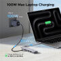 UGREEN U601 5u1 hub - HDMI / 2x USB-C / 2x USB-A na USB-C - srebrni