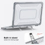 Otporna maska sa strukturom saća i sklopivim nožicama za MacBook Neo (A3404) - siva