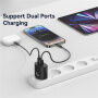 USAMS CC315 GaN punjač za mobitel za brzo punjenje s portovima USB-C / USB-A - 25W - bijeli