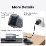 USAMS CC290 GaN punjač za mobitel za brzo punjenje s priključcima USB-C / USB-A - 45W - sivi