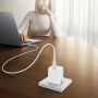 Yesido YC116 GaN set punjača za mobitel s USB-C priključkom i USB-C na USB-C kabela - 45W - 1 m - bijela