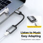ESSAGER audio i redukcije za punjenje - Lightning na USB-C - siva