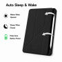 XDcase futrola s origami stalakom i prostorom za Apple Pencil za iPad Air 13" (2024-2026) / Pro 12,9" (2018-2022) - crna
