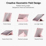 XDcase futrola s origami stalkom i prostorom za Apple Pencil za iPad Air 13" (2024-2026) / Pro 12,9" (2018-2022) - ružičasta