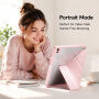 XDcase futrola s origami stalkom i prostorom za Apple Pencil za iPad Air 13" (2024-2026) / Pro 12,9" (2018-2022) - ružičasta