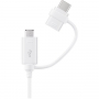 Originalni Samsung USB-A / USB-C / micro USB kabel za prijenos podataka  i sinkronizaciju - 1,5 m - bijela