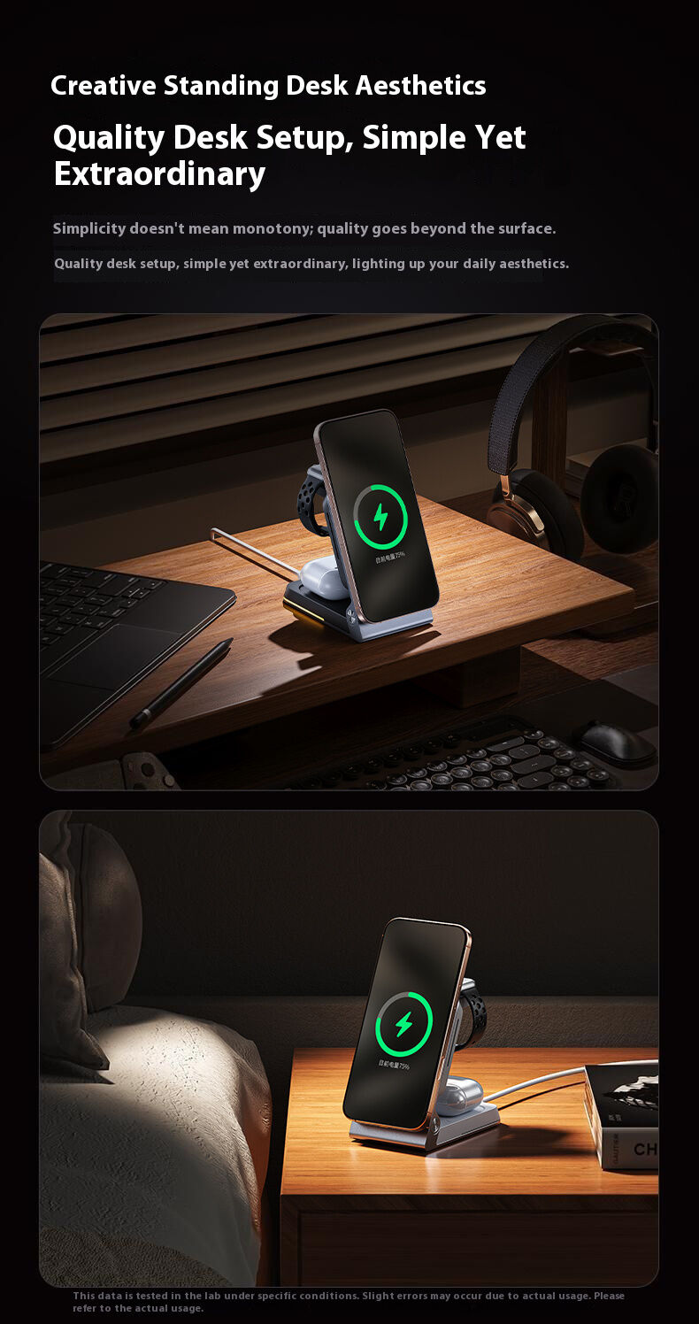 WEKOME WP-U180 Qi2 3u1 sklopivi magnetski bežični stalak za iPhone / Apple Watch / AirPods - 15W - srebrni
