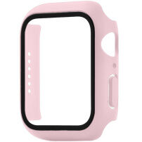 Matirana futrola s kaljenim staklom za Apple Watch 45mm - svijetlo ružičasta