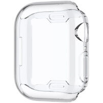 Sjajna futrola od meke plastike sa zaštitom zaslona za Apple Watch 41mm - prozirna