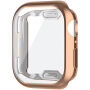Metalik futrola od meke plastike sa zaštitom zaslona za Apple Watch 41mm - ružičasto zlatna