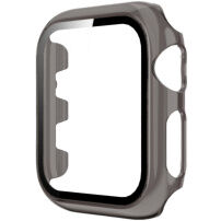 Prozirna futrola sa kaljenim staklom za Apple Watch 38mm - sivo