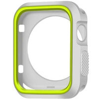 Zaštitna silikonska futrola za Apple Watch 38mm - bijela - zelena