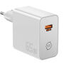 ESSAGER ES-CD65 GaN punjač za mobitel za brzo punjenje s priključcima USB-C / USB-A - 65W - bijeli