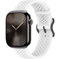 xDfind perforirani silikonski remen/narukvica za sat za Apple Watch 42mm / 41mm / 40mm / 38mm - bijeli