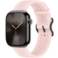 xDfind perforirani silikonski remen/narukvica za sat za Apple Watch 42mm / 41mm / 40mm / 38mm - ružičasti