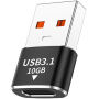Audio, redukcije za punjenje i prijenos podataka  - USB-C na USB-A - crna