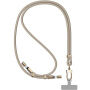 WEKOME WDC-70 2u1 pleteni kabel za punjenje i prijenos podataka i vezica - USB-C na USB-C - 1,6 m - bež